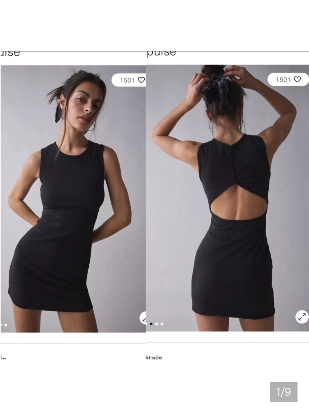 NWT Abercrombie & Fitch Open Back Rib Knit Mini Dress. Medium.